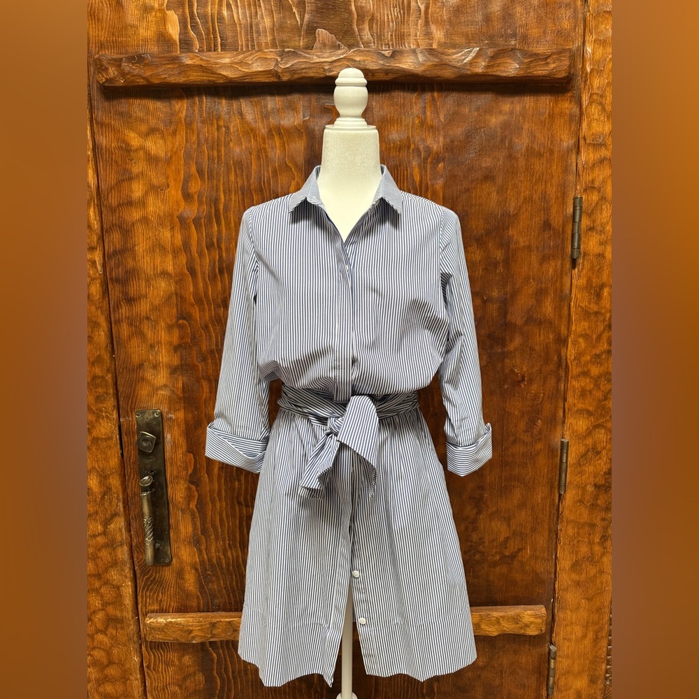 Gretchen Scott Designs Blue & White Striped Dress